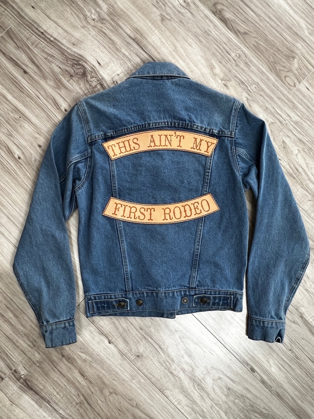 Understated Leather This Ain't My First Rodeo Jeans Denim Jacket Blue Size S